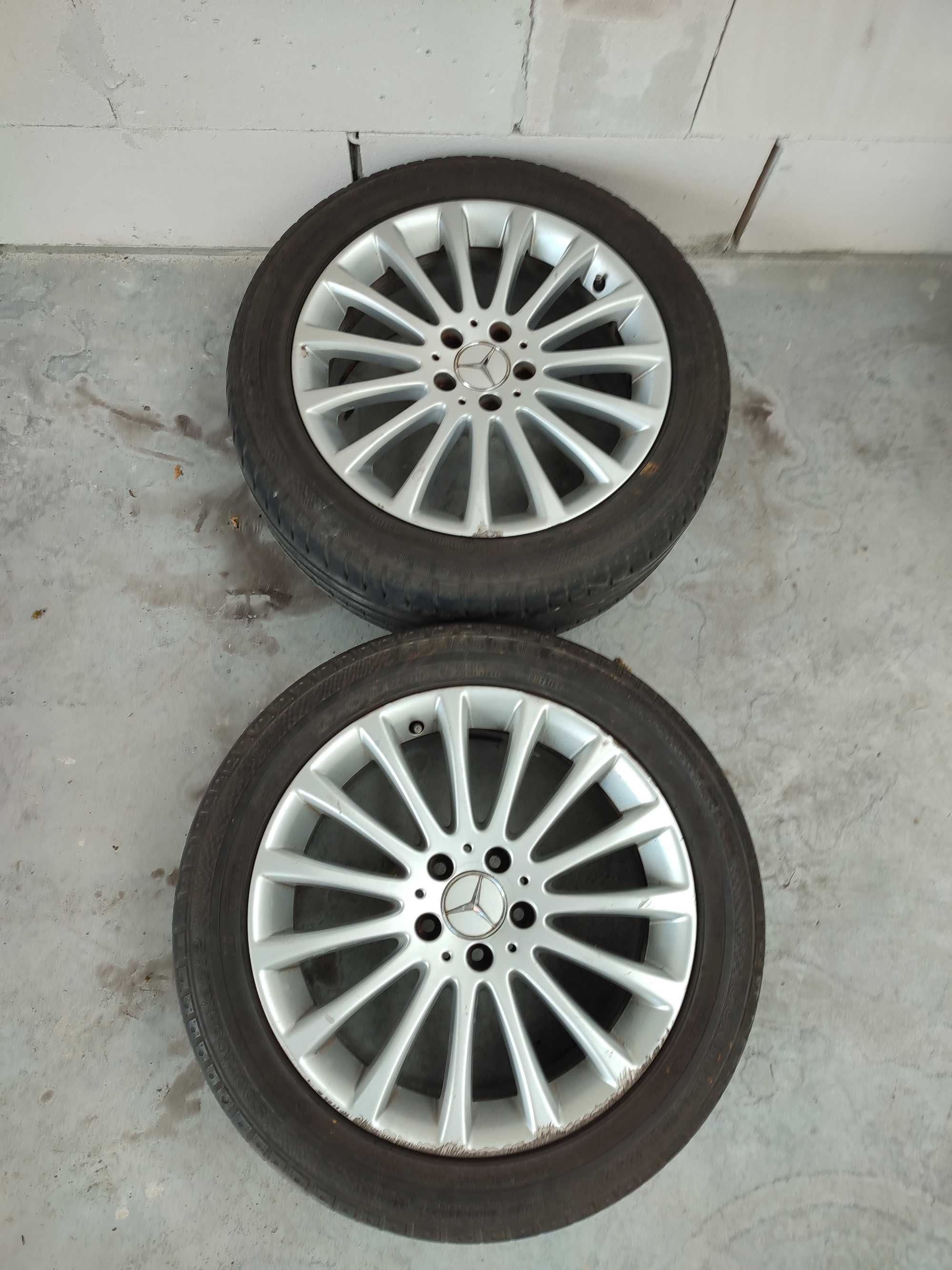 2 Koła alufelgi Mercedes z oponami Continental 18"