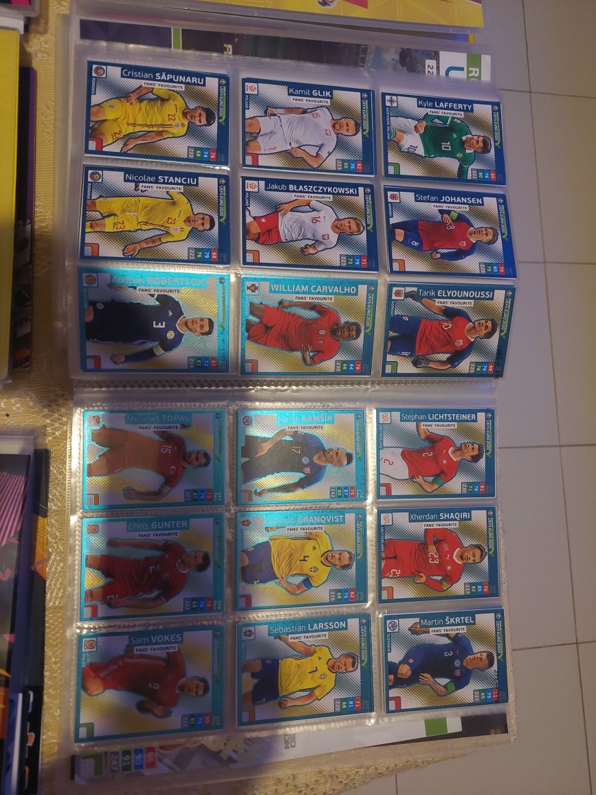 Lote de albuns de cards de futebol