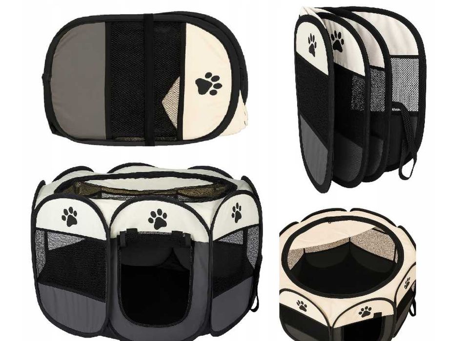 Kojec materiałowy składany XL 73cm NOWY dla psa kota królika klatka