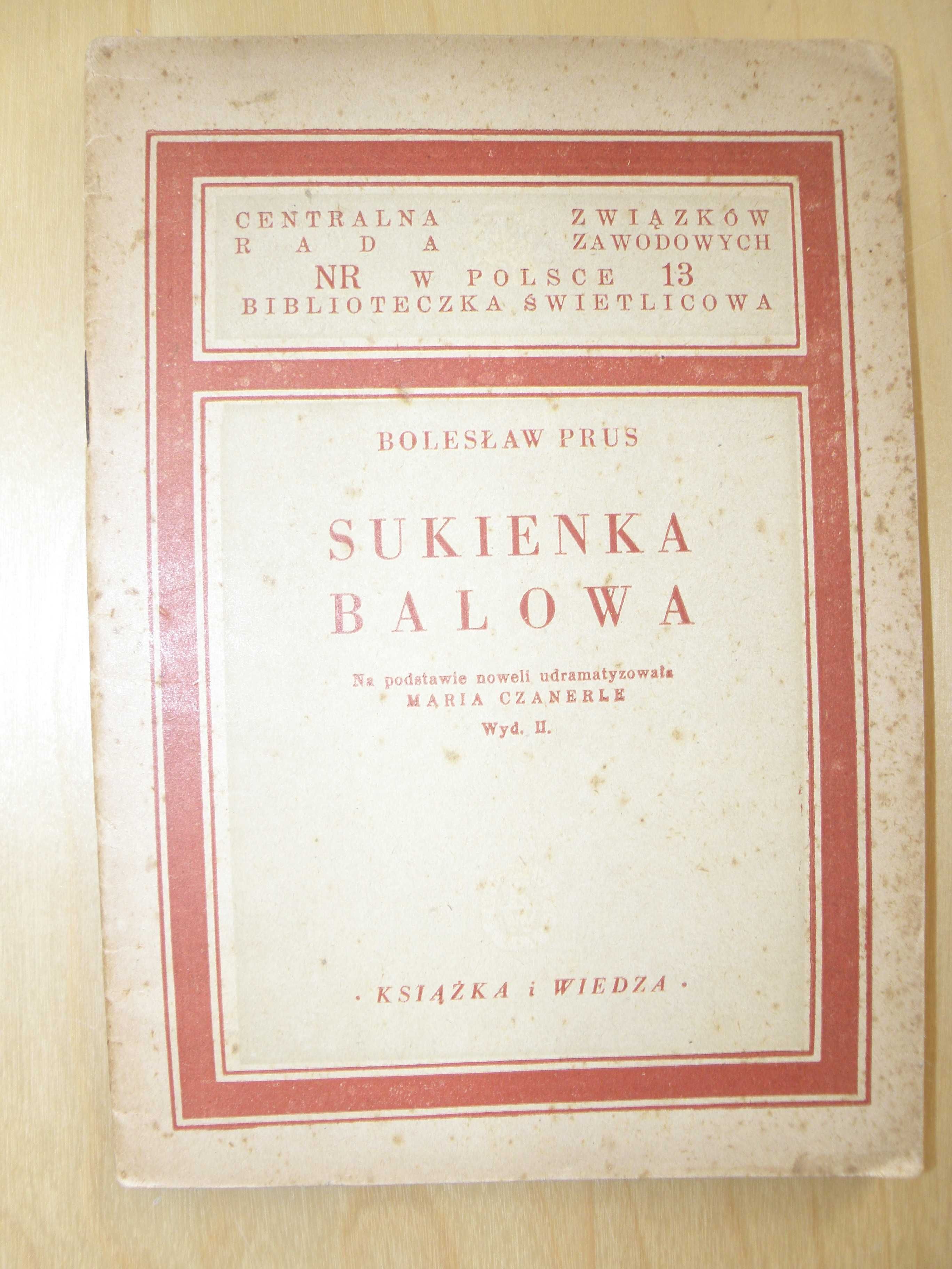 Bolesław Prus - Sukienka balowa / wyd. 1949 r.