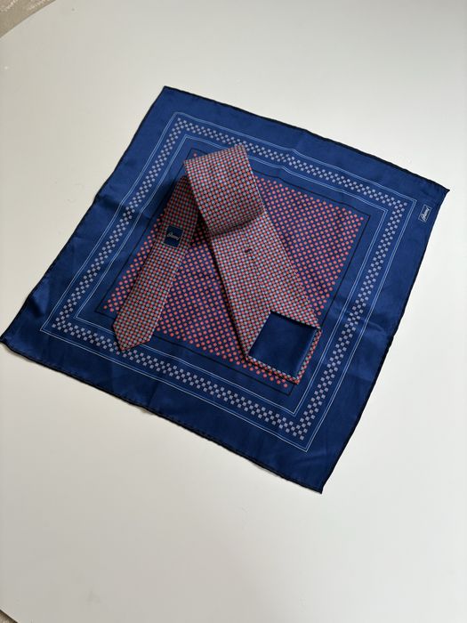 Краватка (галстук)+хустинка Brioni Оригінал