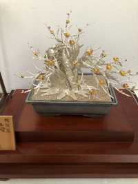 Бонсай , окимоно, серебро 999, ювелирное искусство Японии