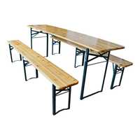 Zestaw ogrodowy 2 ławki + stół drewniany POWYSTAWOWY WIDOCZNE RYSY