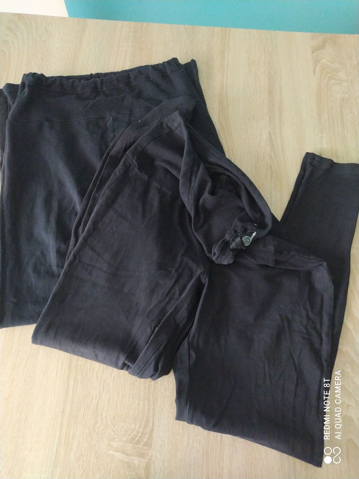 Legginsy ciążowe S/M - 5 par. Czarne