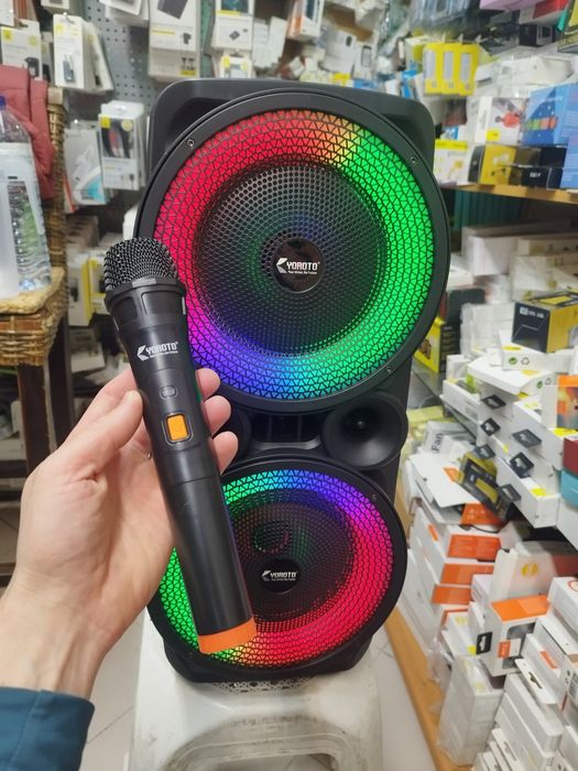 Karaoke Coluna Bluetooth com Microfone sem fio