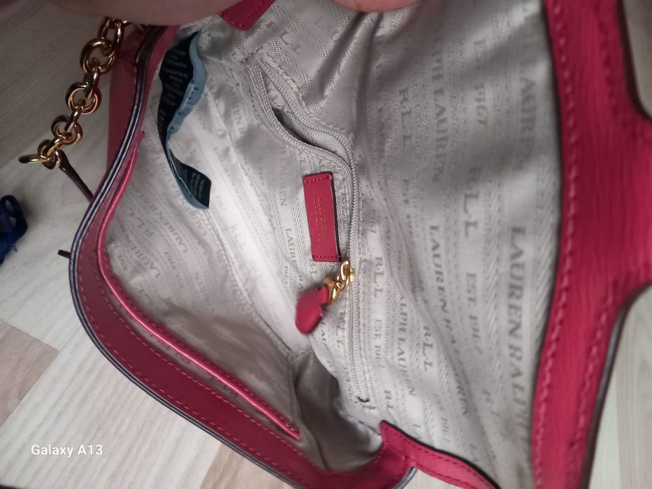 Ralph Lauren torebka oryginalna skóra saffiano