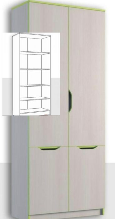 Меблі для дитячої кімнати: письмовий стіл та книжкова шафа.