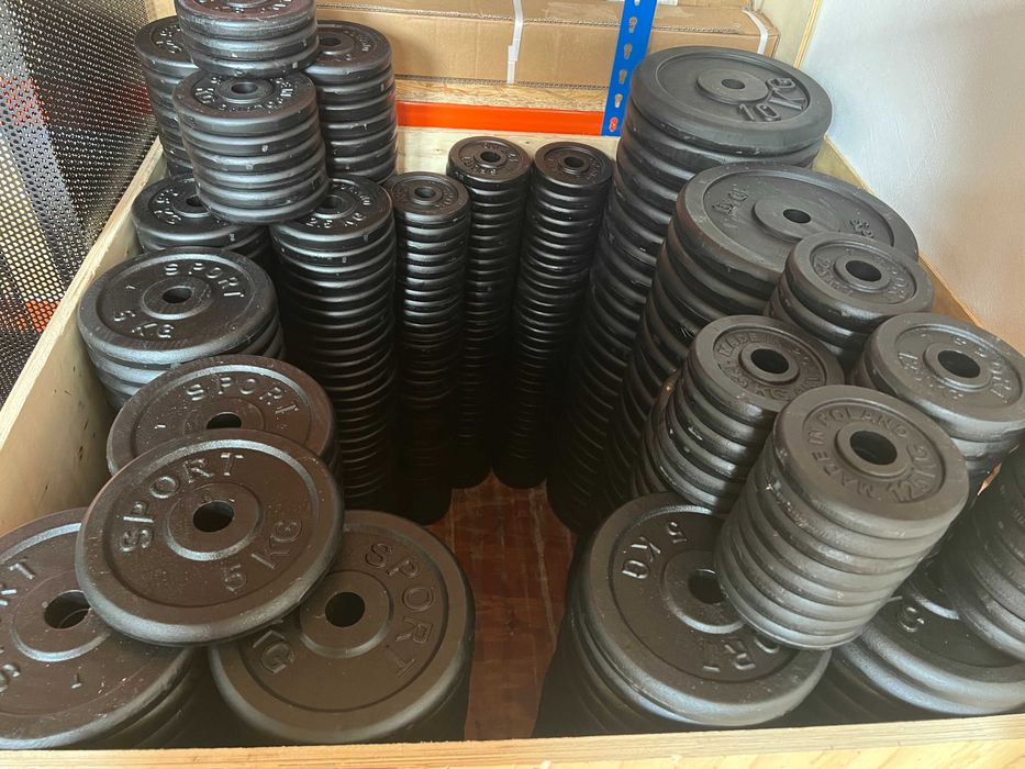 Hantle żeliwne regulowane o dowolnej wadze między 2x 10kg - 100kg