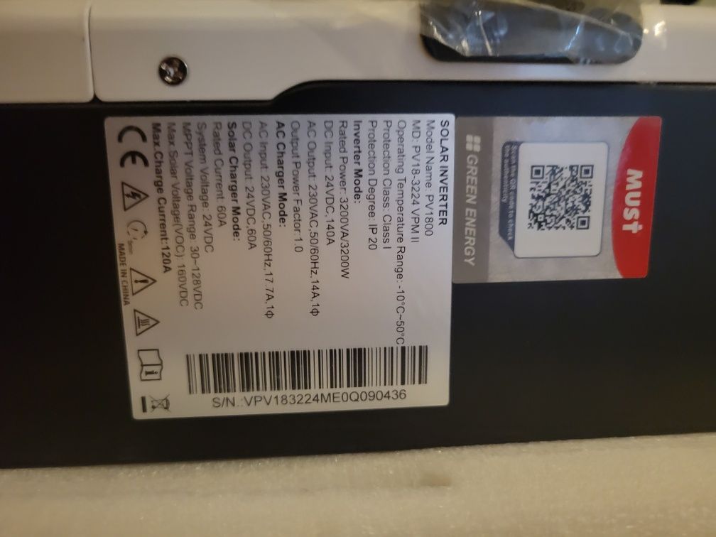 Must PV1800 MP18-3224 VPM 3200W + Wi-Fi