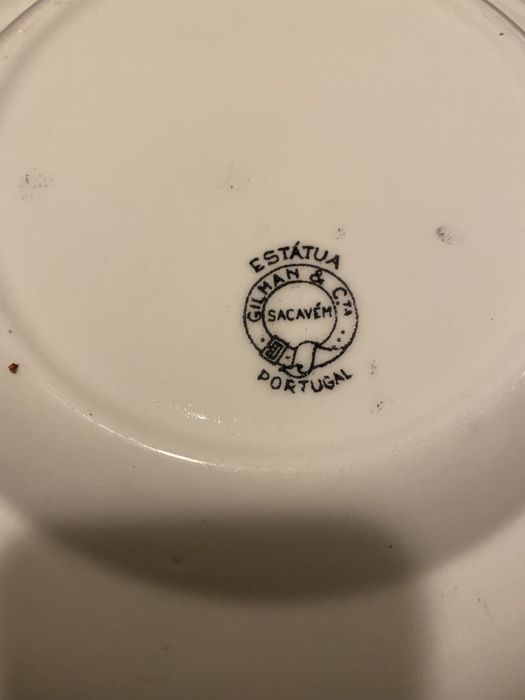 4 Pratos de sopa Gilman ESTÁTUA Sacavém