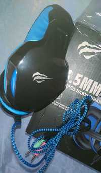 Навушники нові з мікрофоном H763d Black/Blue