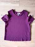 Bordowy crop top krótki H&M XS