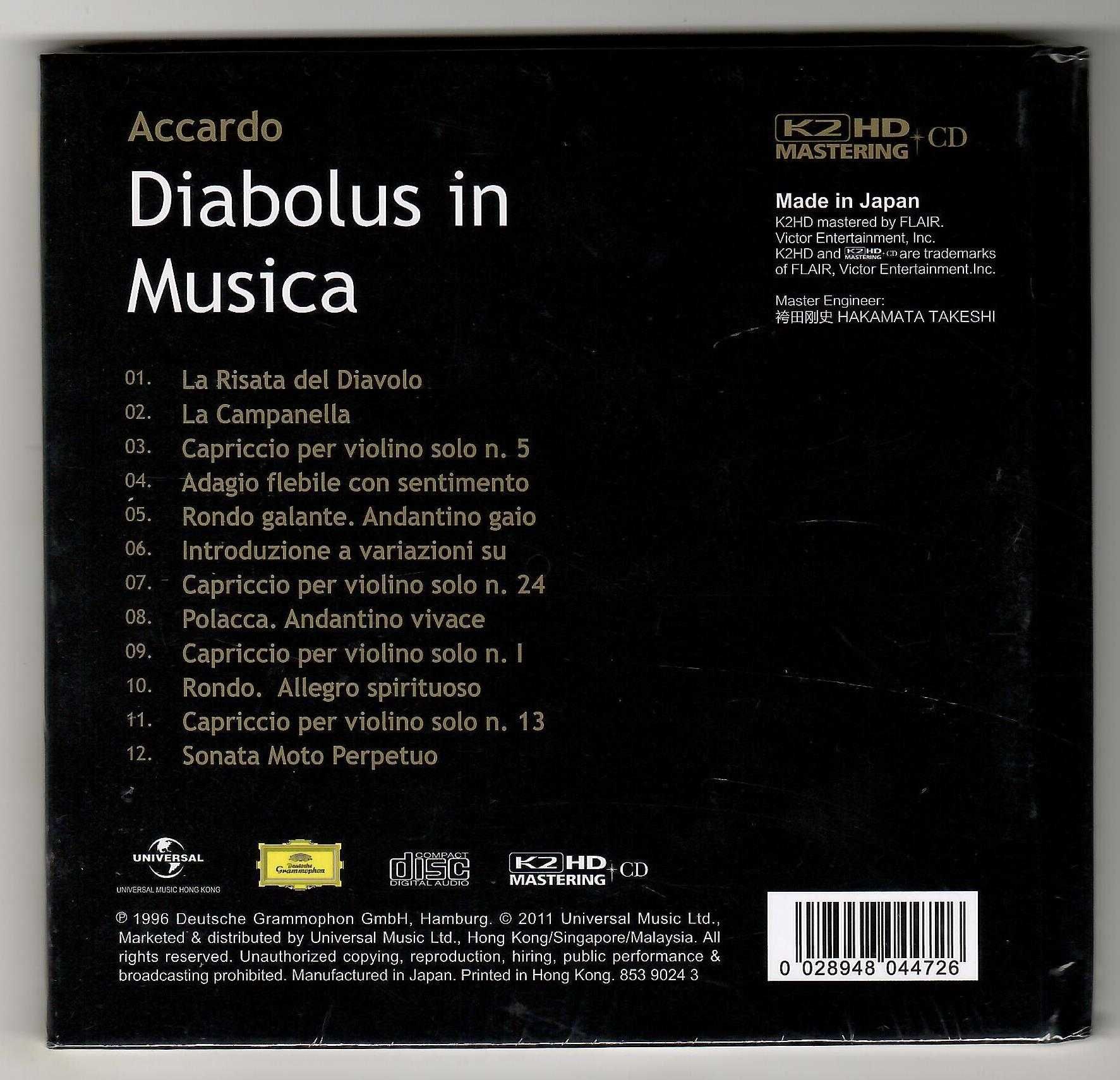 ACCARDO – Diabolus In Musica [K2HD] [HK/JP] Nowa Folia