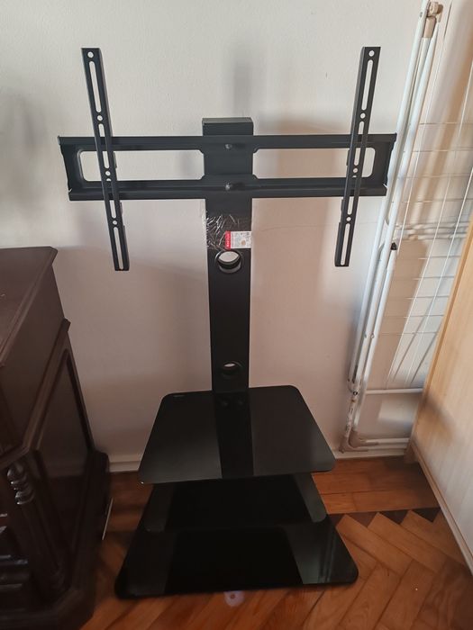 Suporte TV de chão com prateleiras