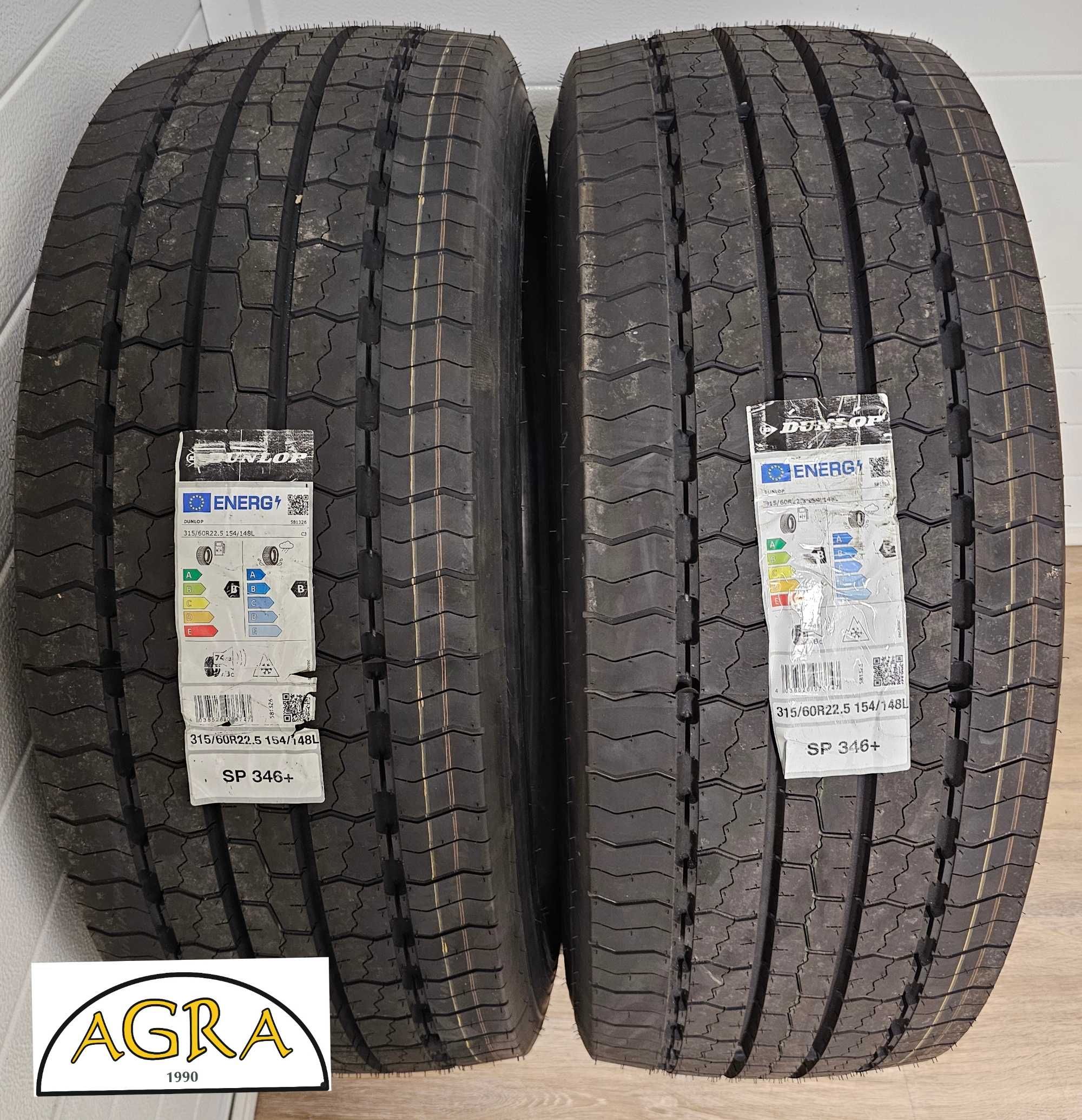 315/60r22.5 DUNLOP SP346+ przód opona prowadząca opony mega MOCNA