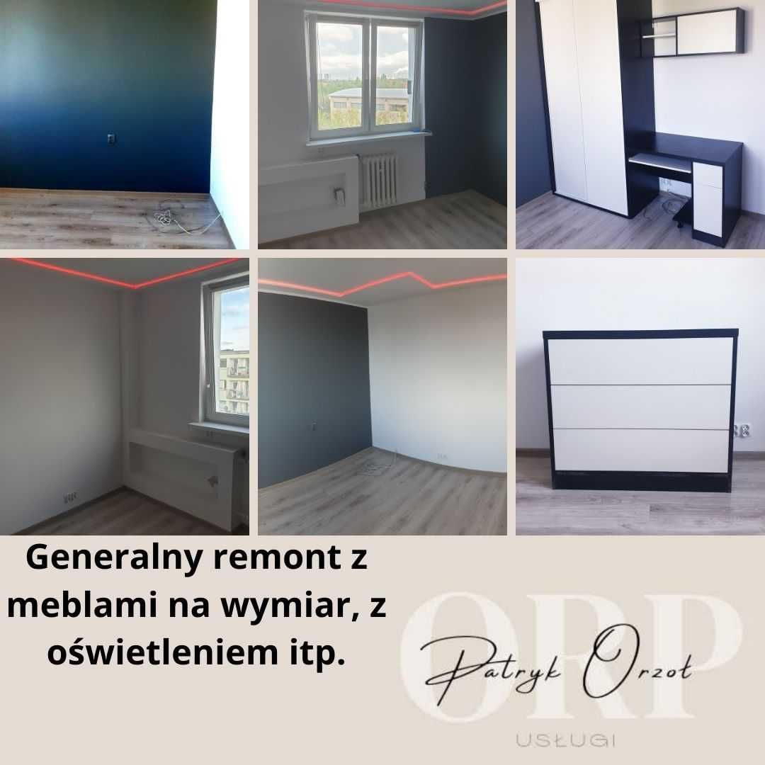 Remonty, montaż rolet, malowanie, tapetowanie, składanie mebli, układa