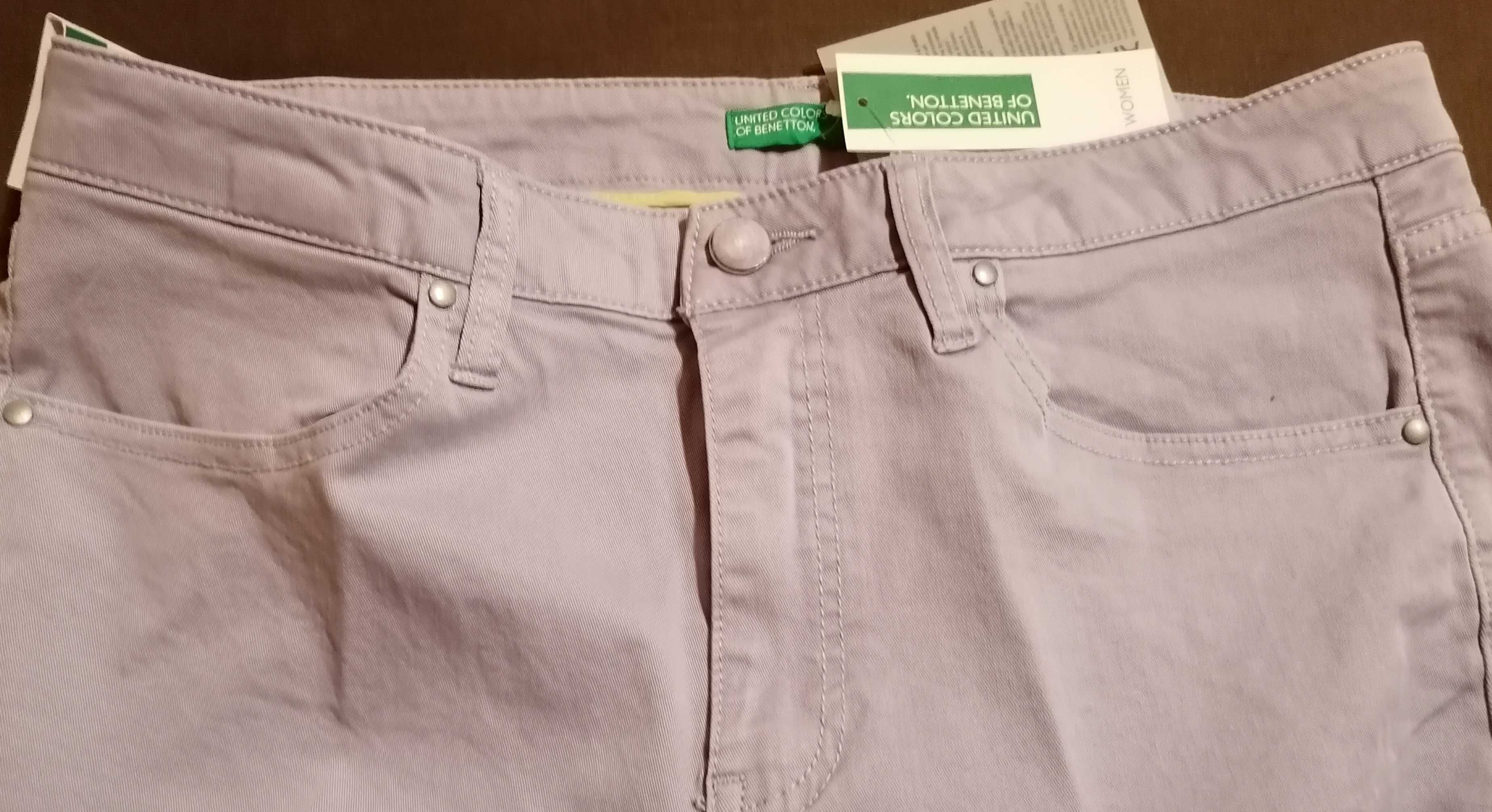 spodnie damskie 44/46 Benetton bootcut z metką