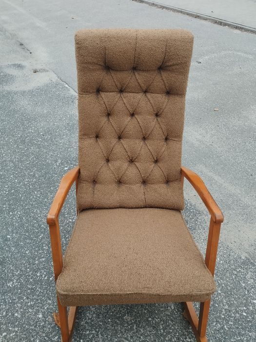 Fotel bujany vintage lata 70 design