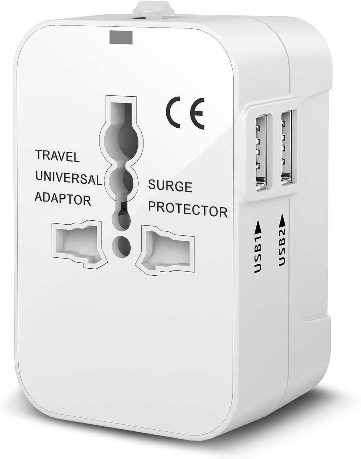 Przejściówka USA UK EU AUS ADAPTER sieciowy podróżny + 2x USB