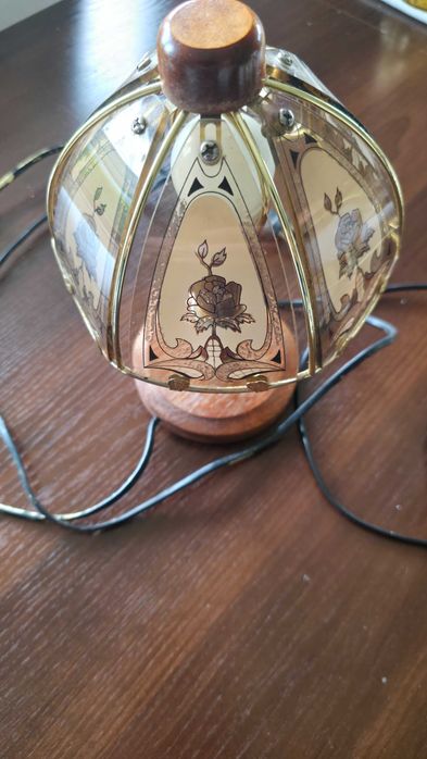 Lampka stylowa dębowa do renowacjji plu gratis