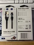 2x kabel USB -microUSB 1m NOWY szary QUICK Charge