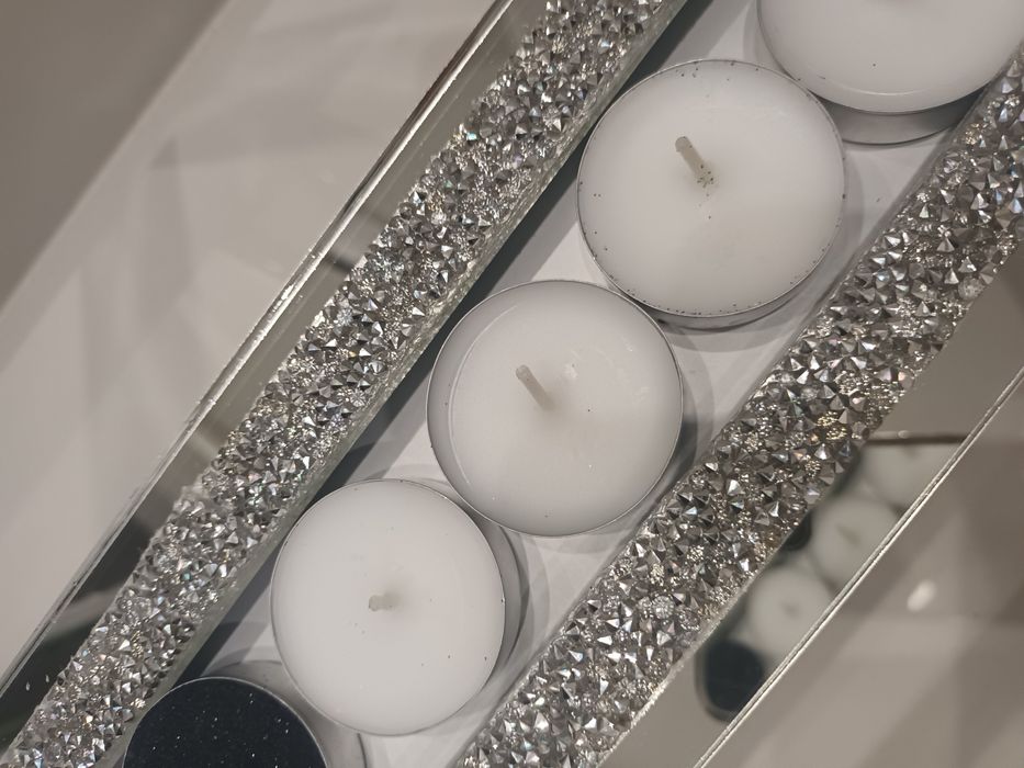 Świecznik lustrzany glamour