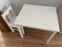 Stolik  2 krzesełka dziecięce Ikea Kritter