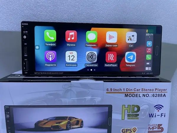 Сенсорная магнитола Android 13 6288A в машину, 1Din 4 Gb на 64 Gb 9080
