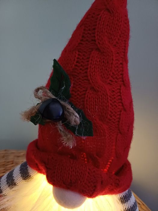 Decoração Natal : Gnome com luz - Novo!