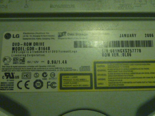 napęd LG DVD ROM model GDR8164B