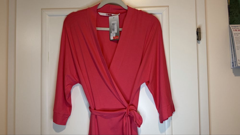 Szlafrok nowy L polskiej firmy De Lafense wiskoza