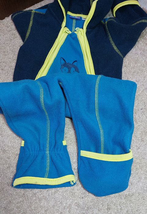 Комбинезон флисовый Lupilu, флиска, поддева. 62-68 р., на 3-6 мес.