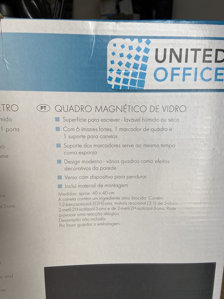 Quandro magnetico de vidro