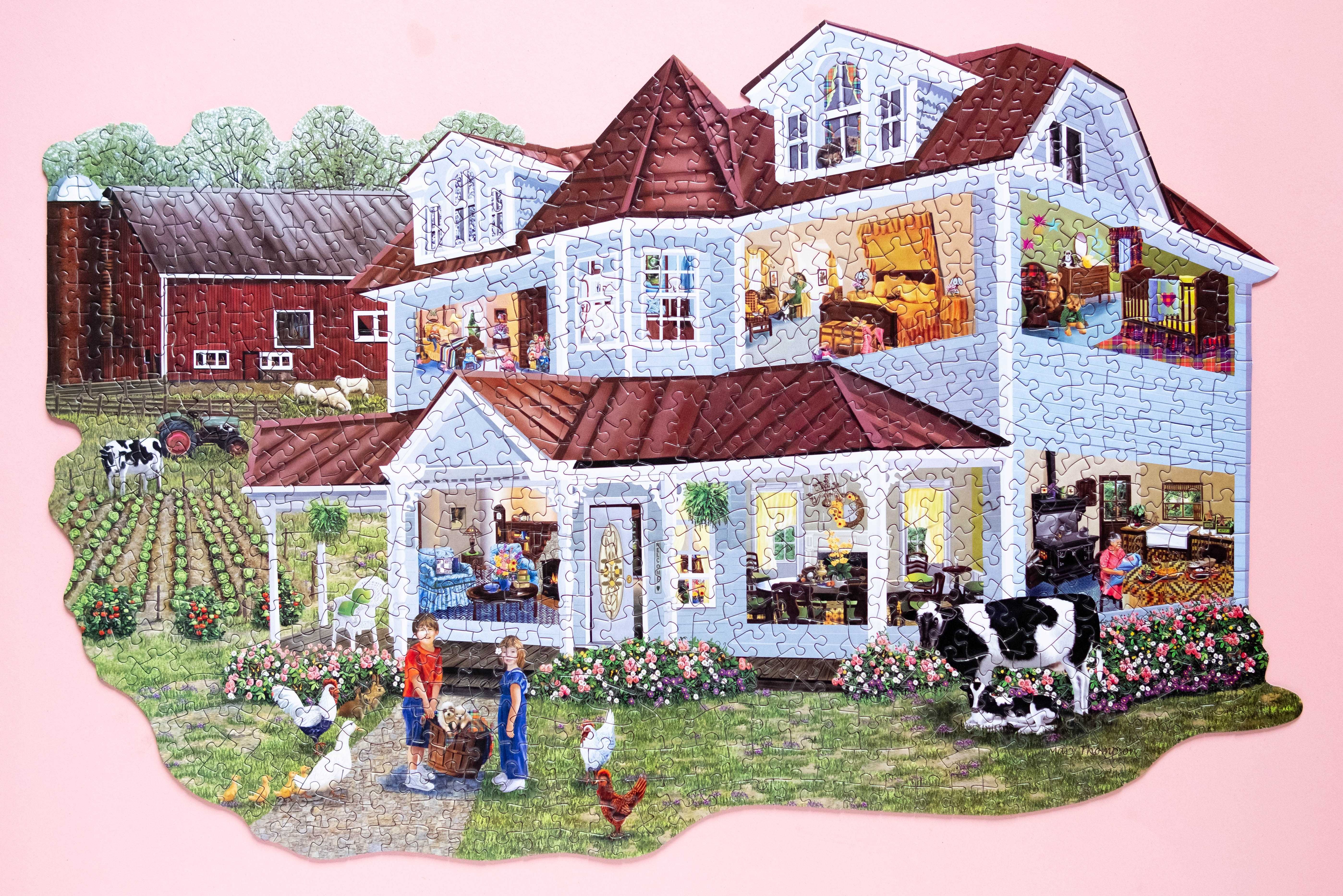 Puzzle konturowe Bits & Pieces Granny's Farm 750 el kompletne