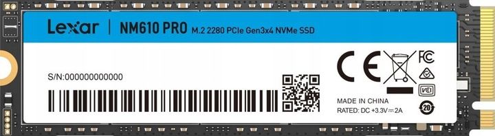Dysk SSD Lexar NM610 Pro - 1TB PCIe Gen3x4 NVMe