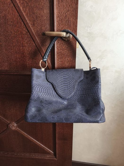 Жіноча синя сумка під крокодила