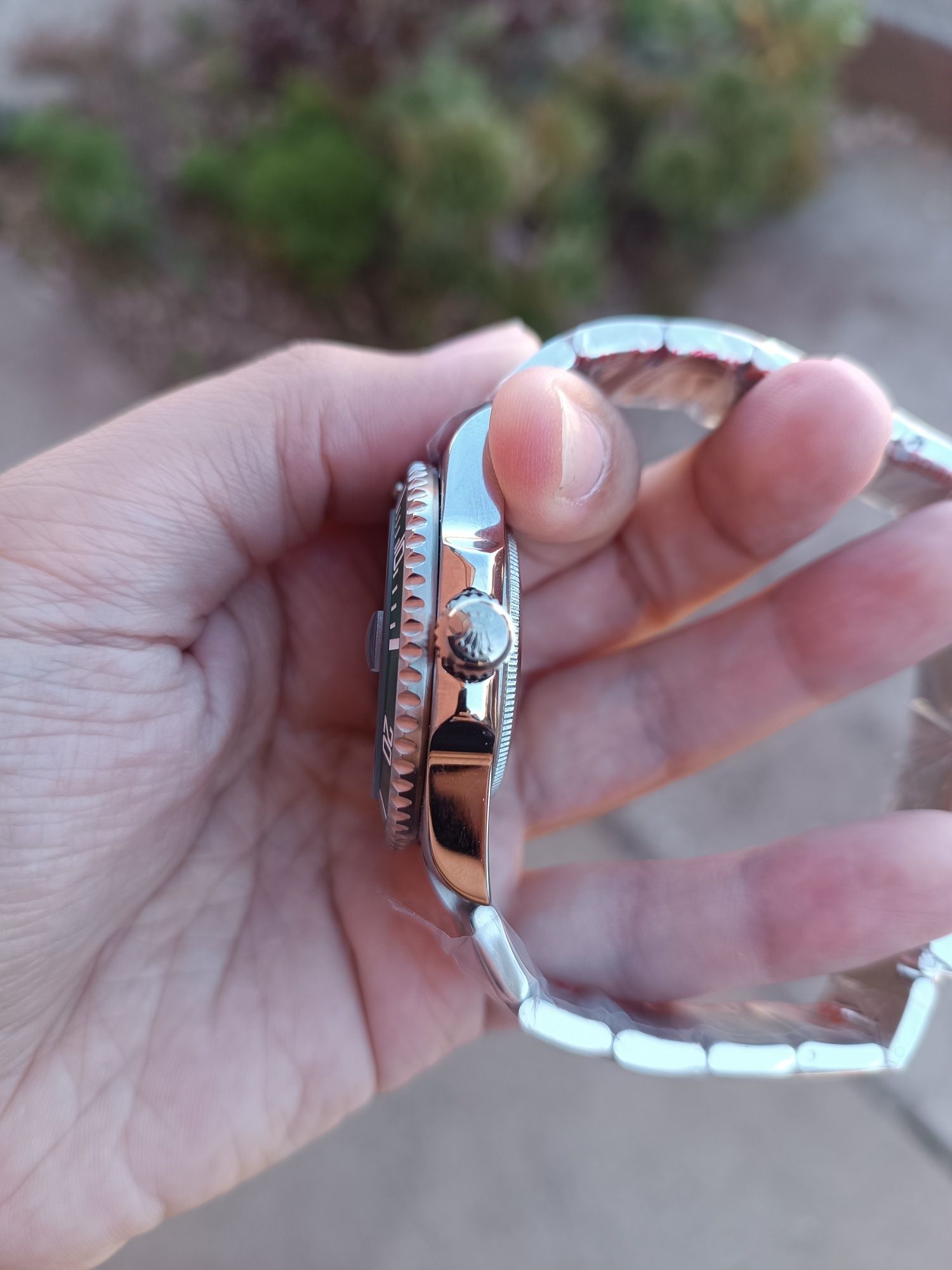 Relógio "Rolex" hulk