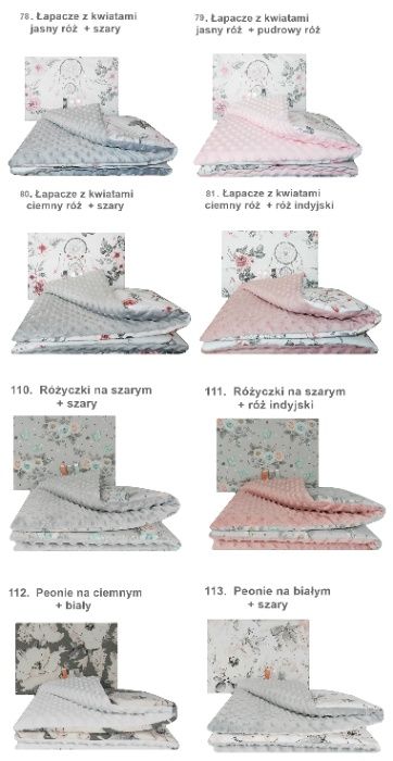 Koc Kocyk Minky 100x135 + Poduszka Przedszkolaka Belbi