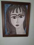 Quadro- retrato de rapariga