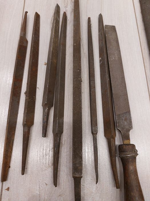 Retro pilniki Pakiet starych narzędzi ślusarskich