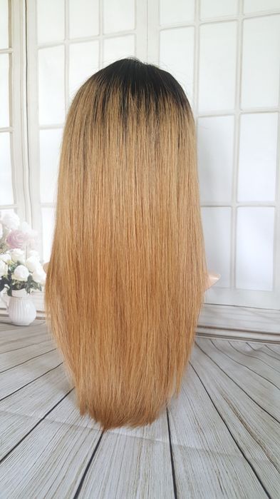 Peruka naturalna Agnkeszka blond karmel z włosów naturalnych