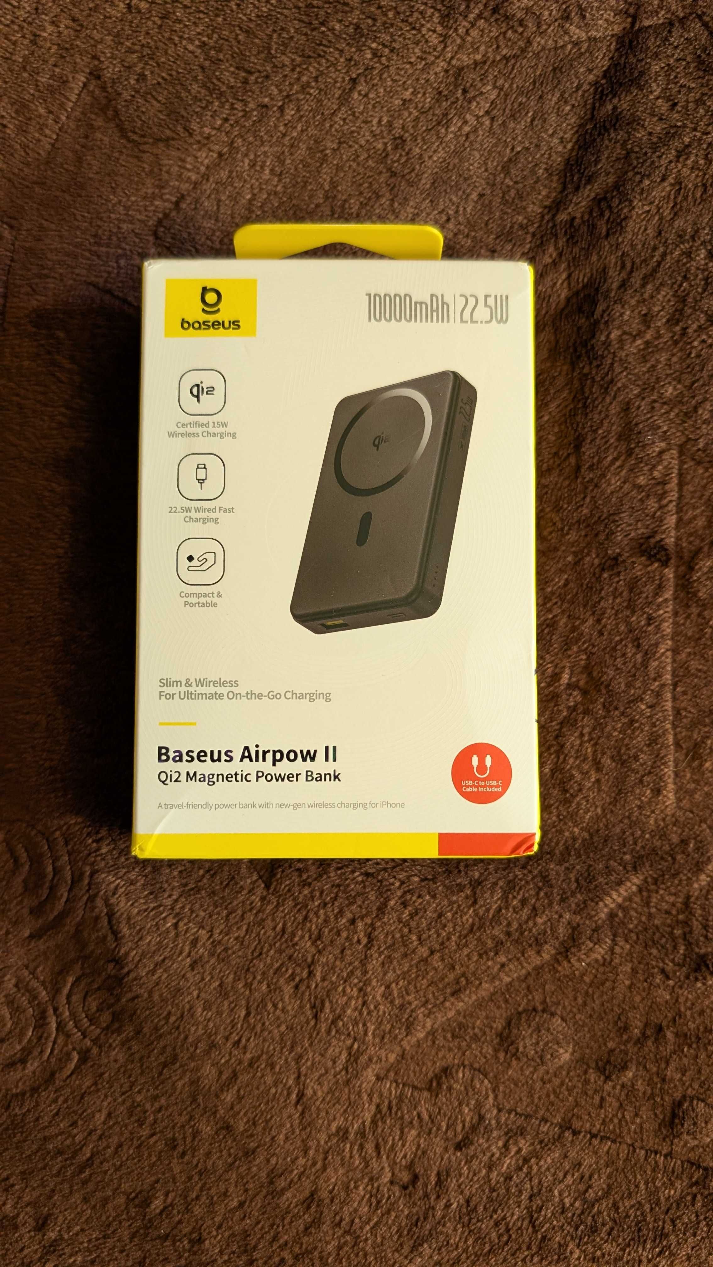 Магнитный повербанк Baseus Airpow II Qi2