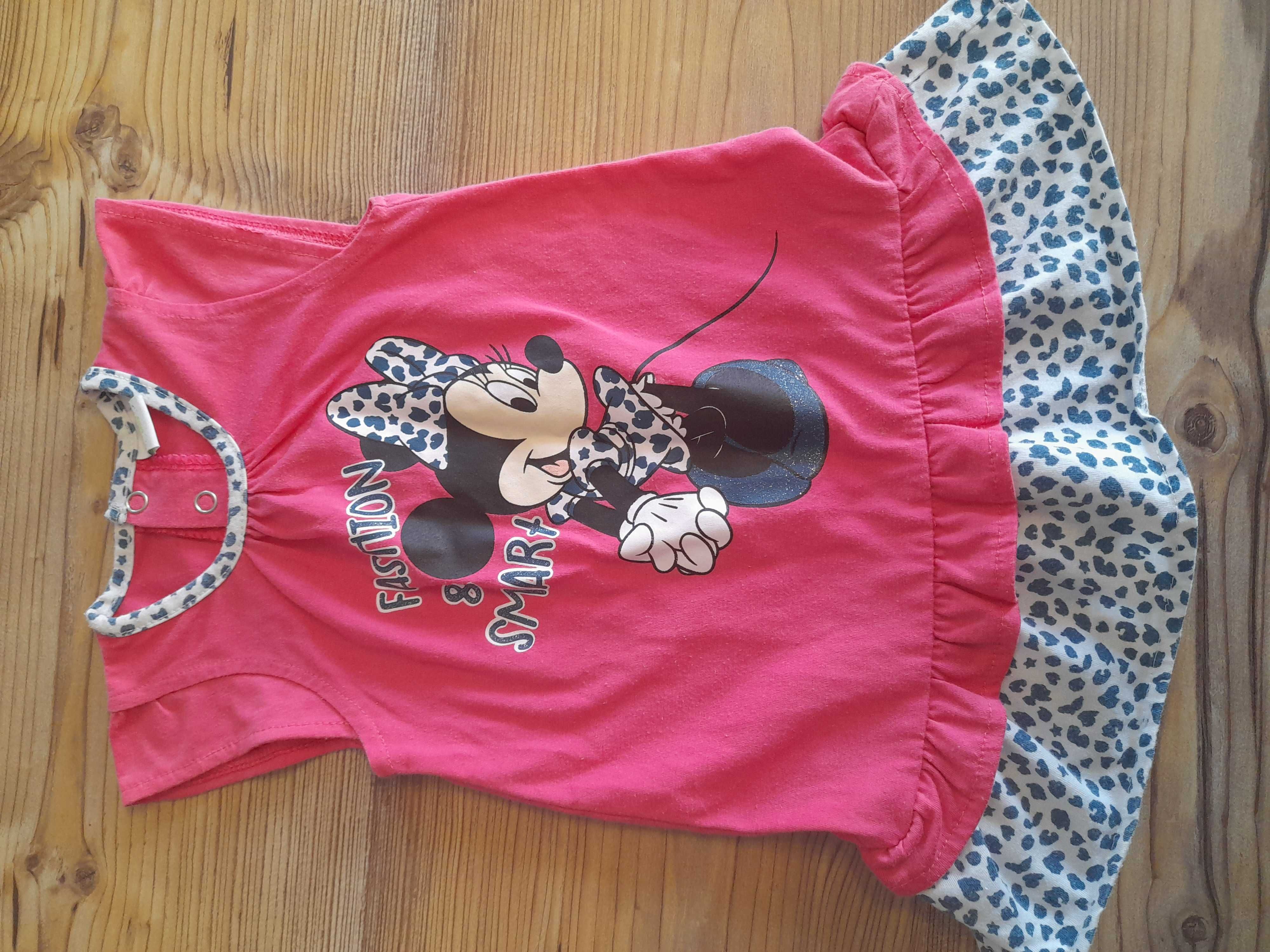 Zestaw ubranek dla małej miłośniczki Minnie roz. 74-80