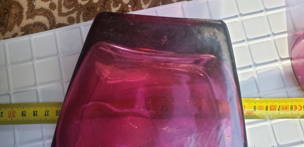 Butelka XXL korek różowe szkło
