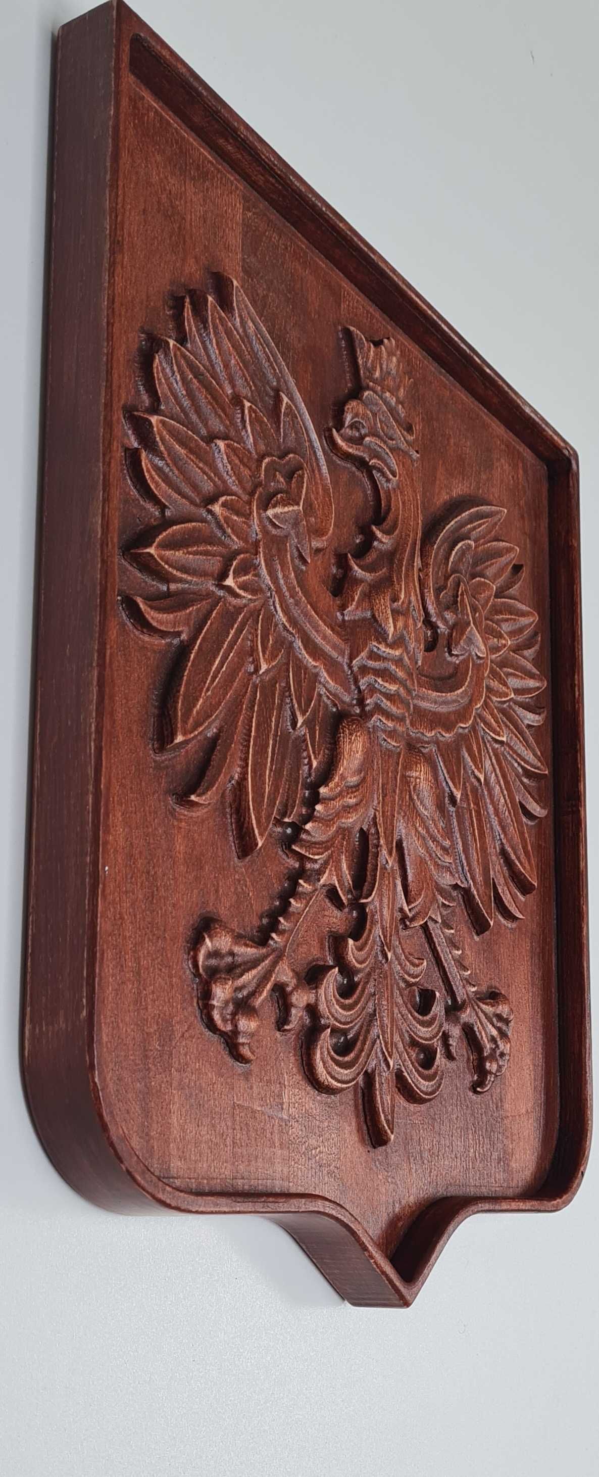 Godło Polski w drewnie 40x30