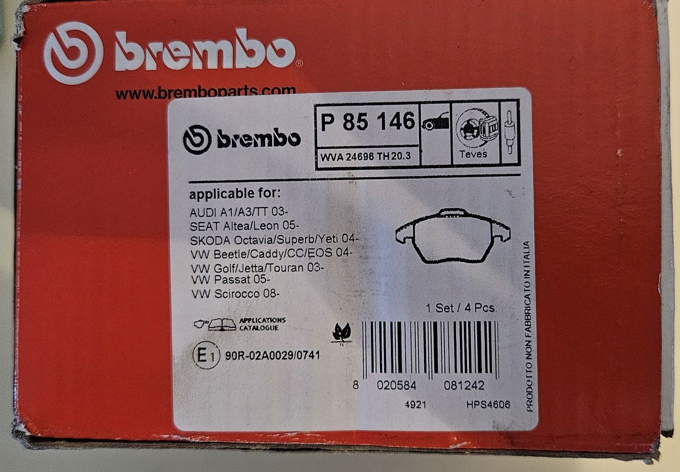 Discos Brembo XTRA Line e Pastilhas Brembo para VW/Seat etc