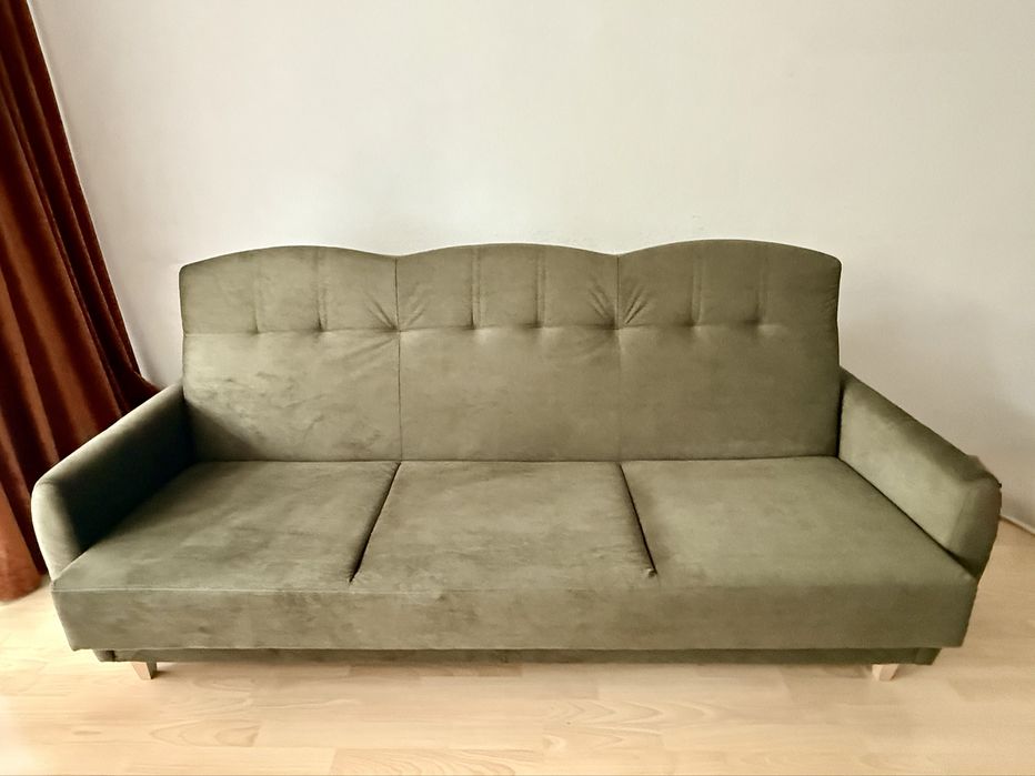 wersalka / kanapa „Karen” – zielona, tkanina Zetta 297/buk