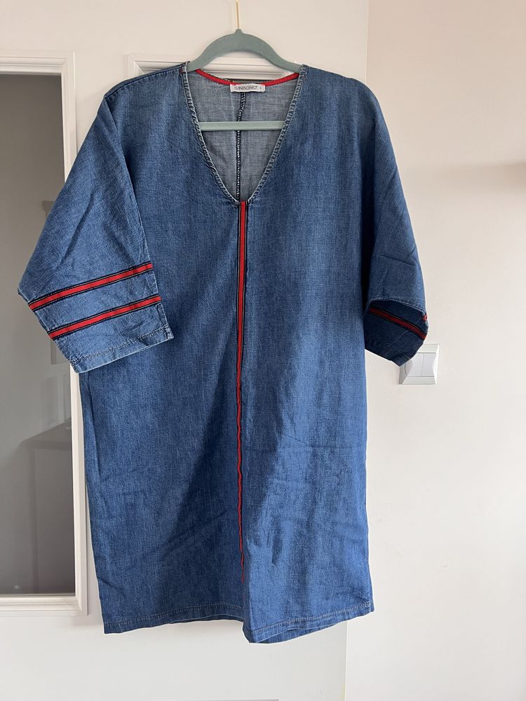 Tunika unisono 42-44  dzinsowa oversize