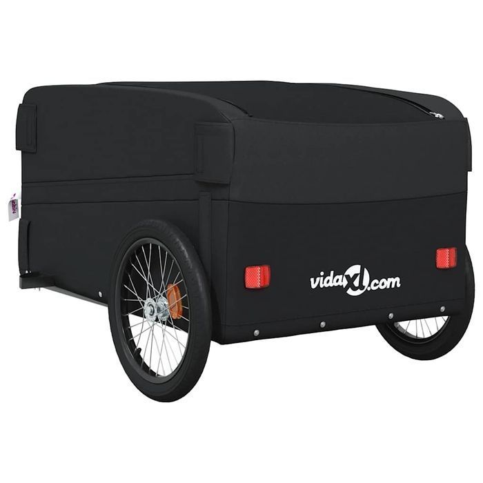 vidaXL Przyczepka rowerowa, czarna, 45 kg, żelazo