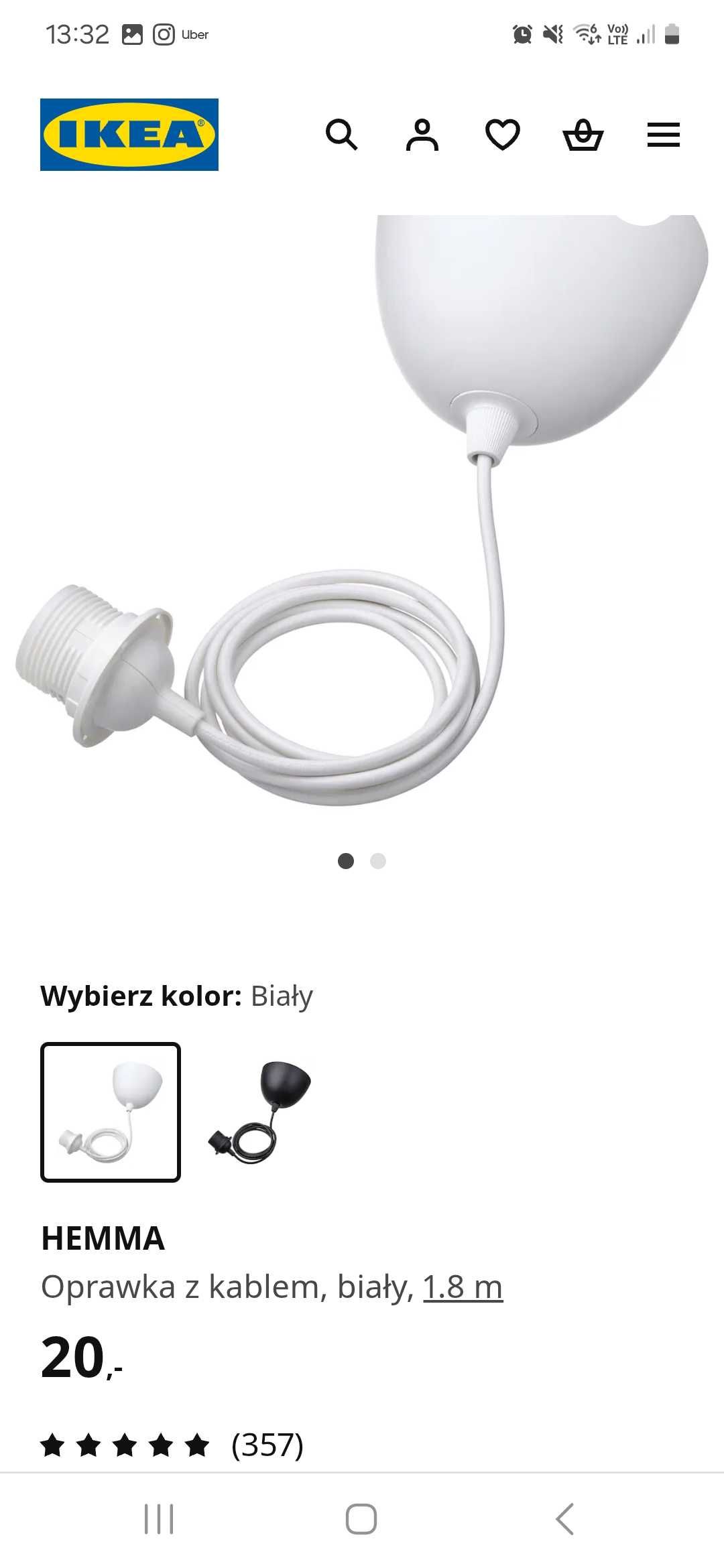 Oprawka lampy IKEA Hemma
